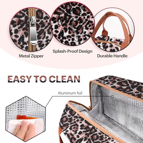 EASYFUN Insulated Lunch Bag - Leakproof Lunch Tote for Work & Travel, Black Panther