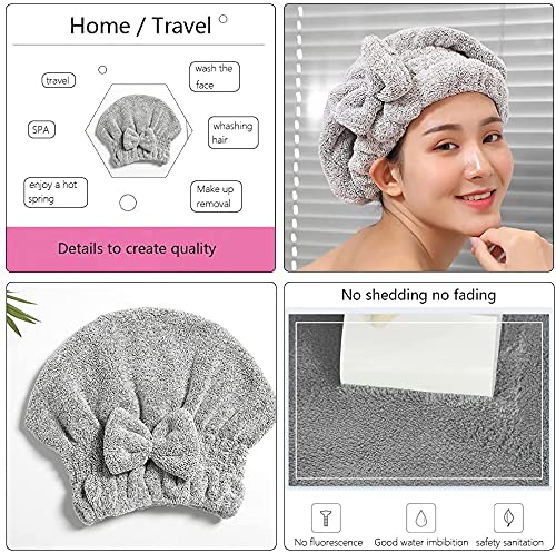 Microfiber Hair Towel Wrap Set for Curly & Thick Hair - 2 Pcs