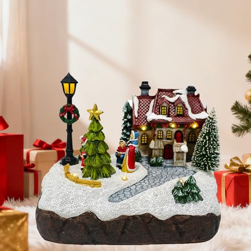 Christmas Village Houses Scene Lighted Figurine - Indoor Holiday Decor - Winter Gift - Variation of THIS listing