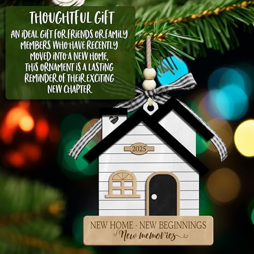 2025 New Home Christmas Ornament - Wooden House Keepsake