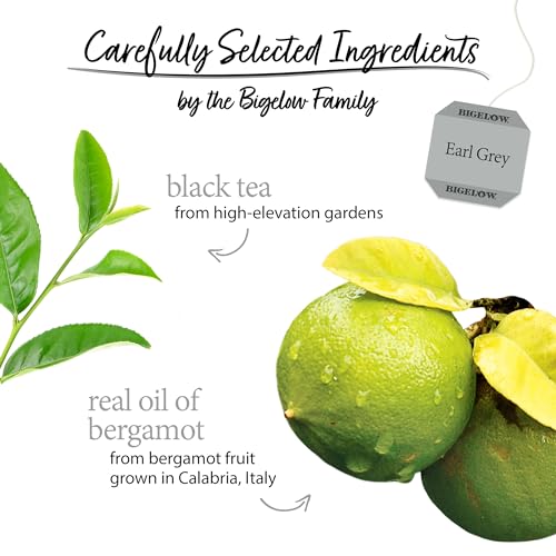 Bigelow Earl Grey Black Tea Bags - 20 Individually Wrapped Bags