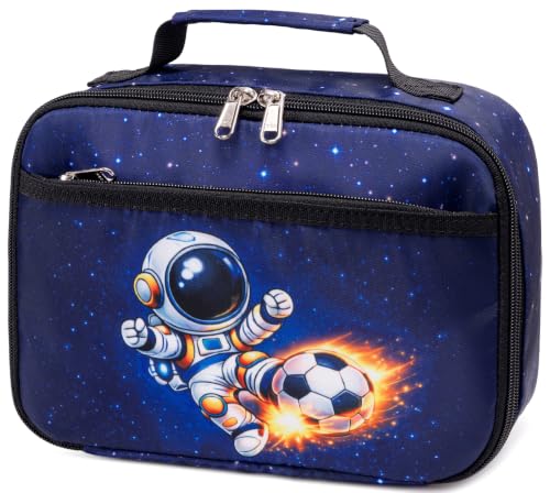 LEDAOU Astronaut Insulated Lunch Box for Kids - Reusable Lunch Bag