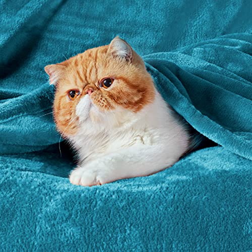 Bedsure GentleSoft Fleece Throw Blanket - Teal, 50x60 inches