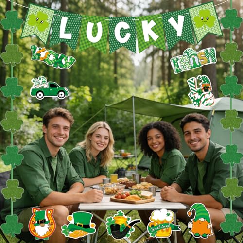 St. Patrick's Day Decorations Set - Pre-Assembled Banners & Garlands