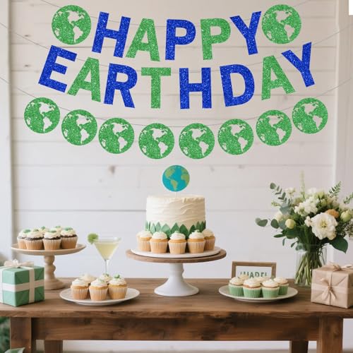 Happy Earth Day Decorations - Banner & Garland Set for Eco-Friendly Events