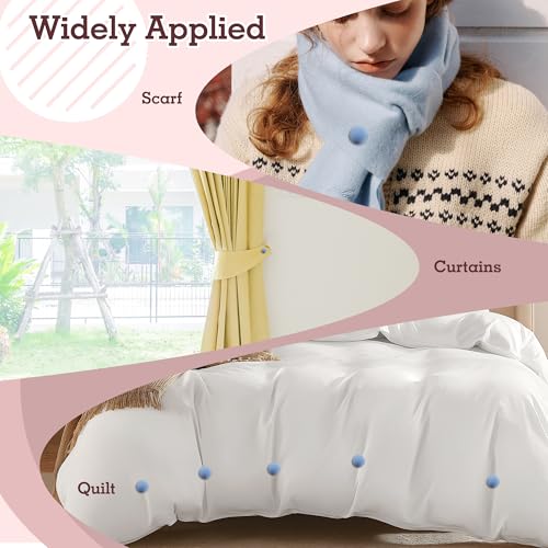 Duvet Cover Clips Set - 16 Soft Fabric Fasteners in 4 Colors