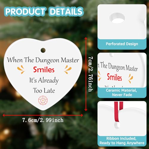 Ceramic DND Ornament - 'When The Dungeon Master Smiles' Keepsake
