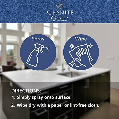 Granite Gold Quartz Countertop Cleaner | 24 oz Streak-Free Spray