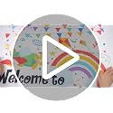 Welcome to Kindergarten Door Banner - White First Day of School Decoration