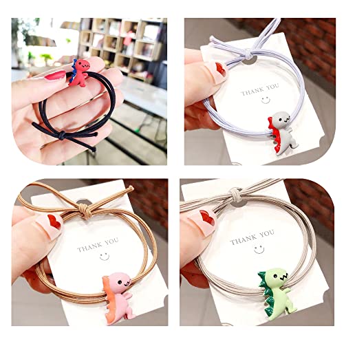 Dinosaur Elastic Hair Ties Ponytail Holders 10 Pack for Women and Girls