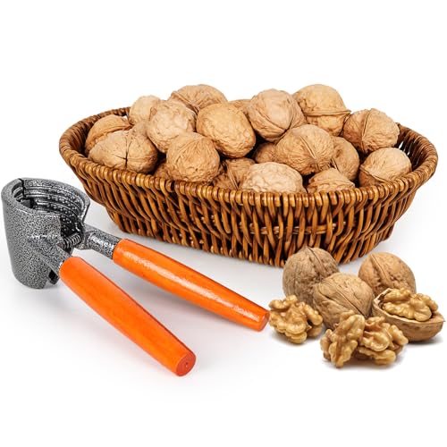 Nutcracker with Basket - Pecan Walnut Crackers for Kitchen & Gift Set