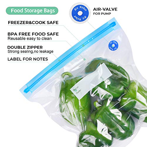 FIRAWER Reusable Sous Vide Bags 20pcs 11x10in BPA-Free Vacuum Food Storage