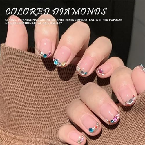 3000Pcs 3D Colour Nail Charms Multi Shape French Rhinestones & Gems