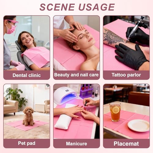 40 Pack Disposable Nail Mats - Waterproof & Easy to Clean