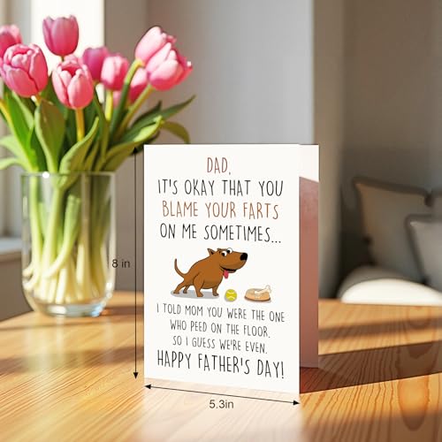 Funny Father's Day Card for Dog Dads - Humorous Gift