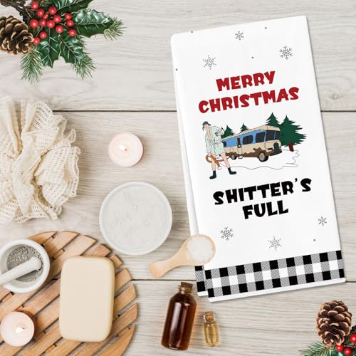 Christmas Vacation Hand Towel - Funny Holiday Bathroom & Kitchen Decor