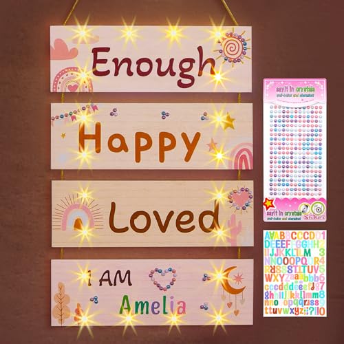 Unicorn Castle LED Girls Room Decor with Inspirational Quotes