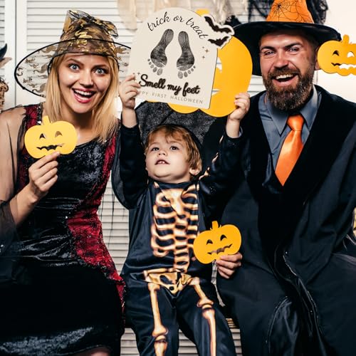 Beeveer DIY Baby Footprint Art Sign | Halloween Keepsake Decor