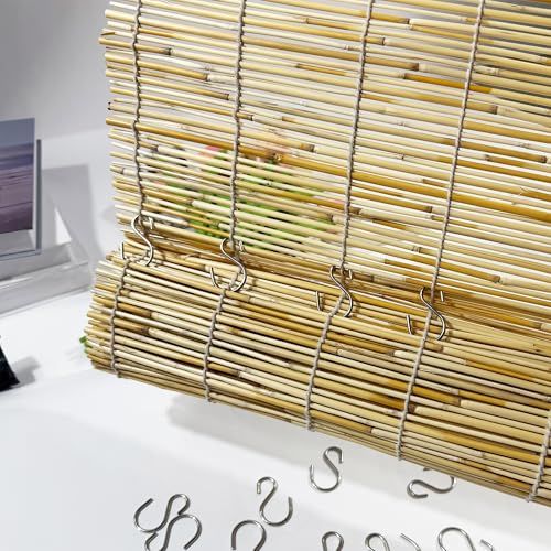 20 Metal Clips for Bamboo Blinds - Adjustable Hooks for Wicker Shades