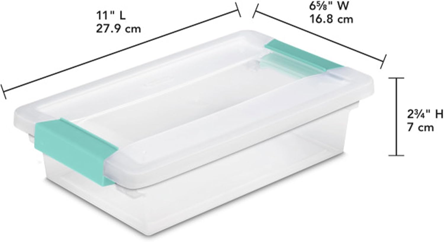 Sterilite 30-Pack Clip Box | Stackable Clear Plastic Bins with Latching Lids for Arts & Crafts Storage
