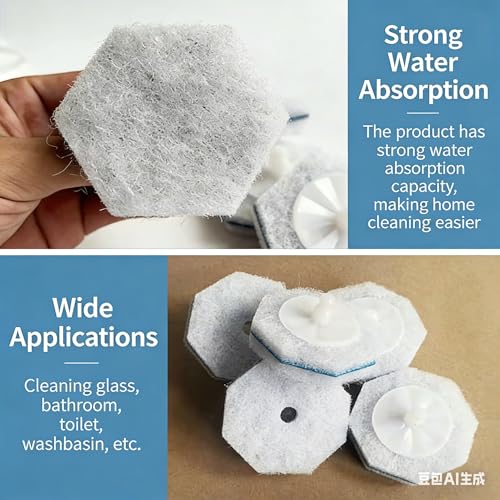 10 Disposable Toilet Brush Refill Heads for Easy Cleaning
