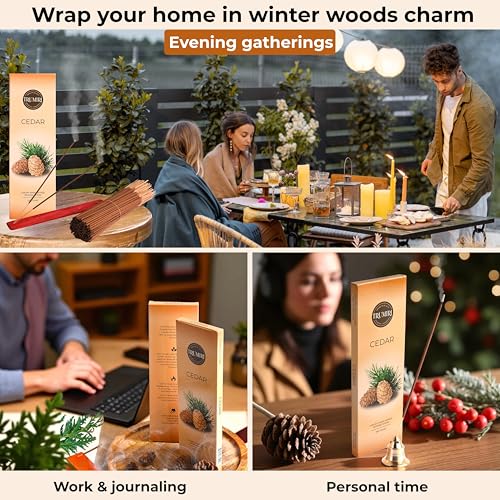 Cedar Incense Sticks - Pack of 100 - Natural & Non-Toxic Aroma