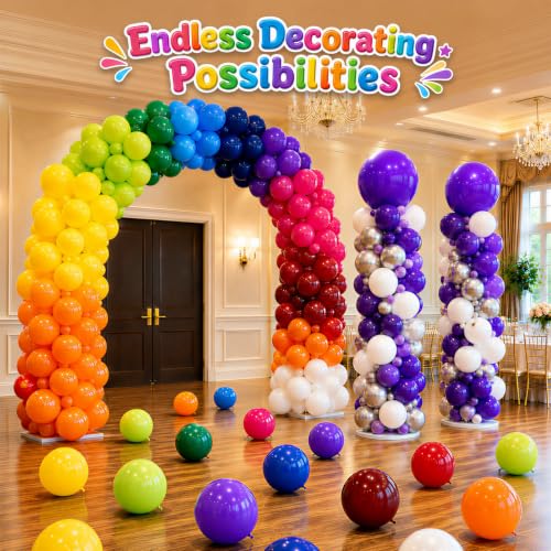 120 Count Assorted 12-Inch Latex Balloons - Vibrant Party Decor