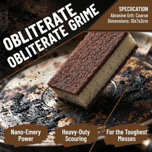 4 Pack Heavy Duty Magic Cleaning Sponges for Tough Stain Removal