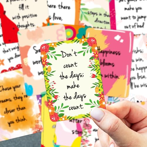 50 Pcs Inspirational Motivational Cards with Blank Back for Notes