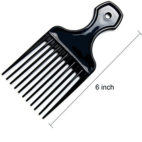 LUXXII Afro Hair Pick Comb Set 3-Pack - Wide Tooth Lift Combs for Curly Hair