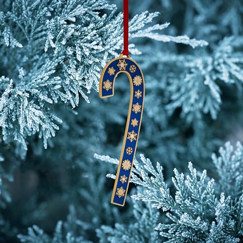 Wallace 2024 Gold-Plated Enamel Candy Cane Ornament - Limited Edition