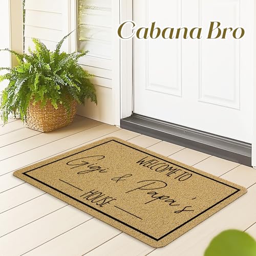 Papa Gifts Welcome Doormat - 17x30 Indoor Outdoor Entrance Mat