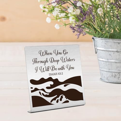 Inspirational Bible Verse Decor Sign - Christian Gifts for Home & Office