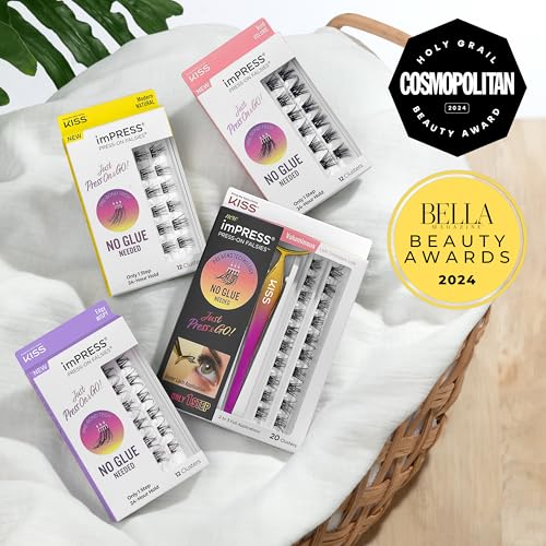 imPRESS Falsies Press-On Self-Adhesive Eyelashes, Glam Volume Lash Clusters
