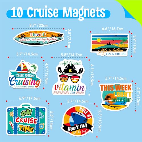 Large Cruise Door Magnets - 10PCS Waterproof Nautical Decor B