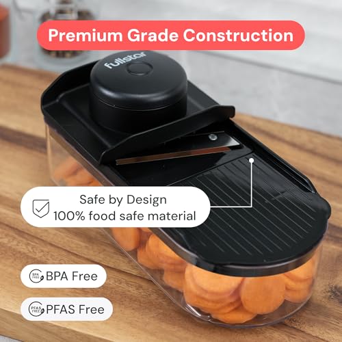 Fullstar 2-in-1 Mandoline Vegetable Slicer and Julienne Cutter - Black