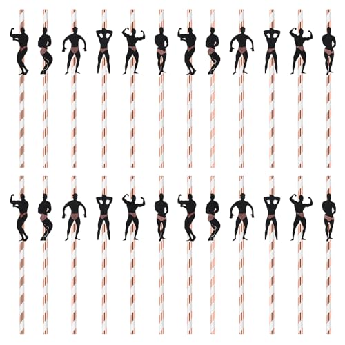 24 Disposable Bachelorette Party Straws - Funny Dancer Designs