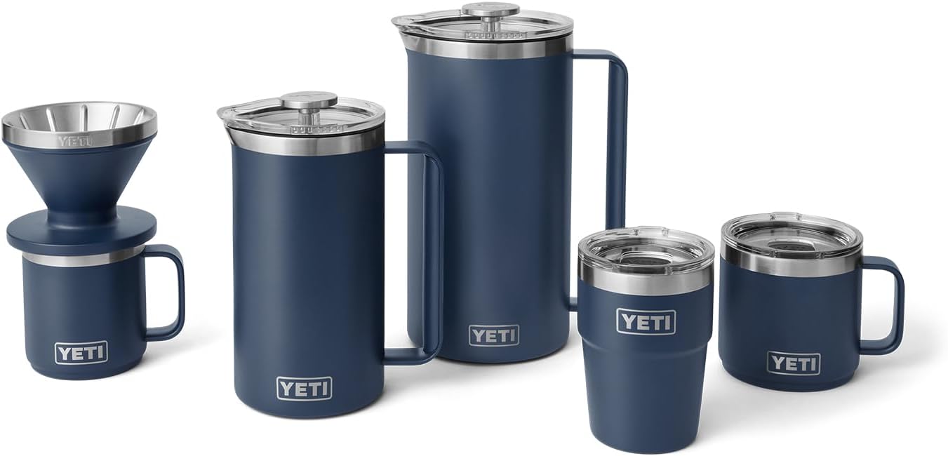 YETI Pour Over Coffee Maker Accessory - Perfect Coffee Extraction Anywhere | Stainless Steel, Fits V60 Filter, Black