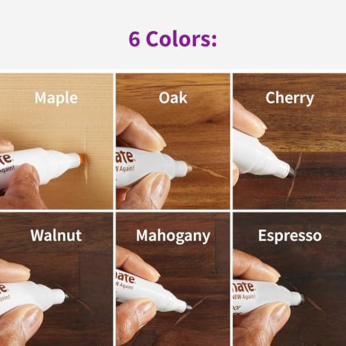 Rejuvenate Exact Match Brown Wood Furniture & Floor Repair Markers - Pack of 6