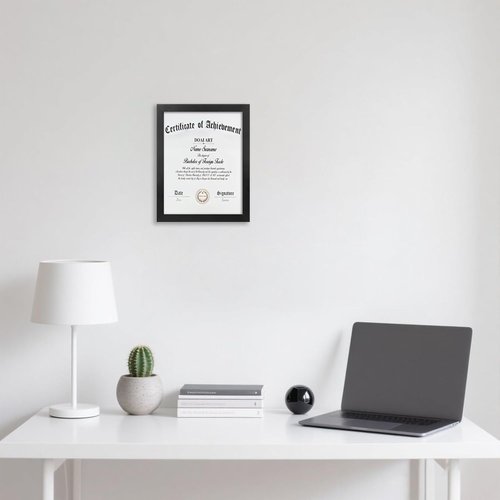 DOAI ART Certificate Frame 2-Pack - 8.5x11 Picture & Diploma Frames for Wall/Tabletop, Black
