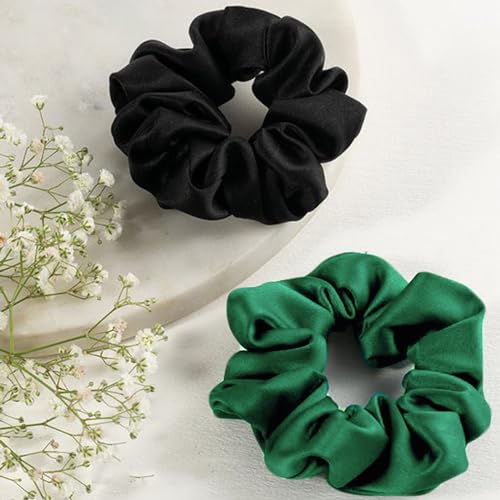 FUQAO Silk Satin Hair Scrunchies - No Damage Elastic Ponytail Holder