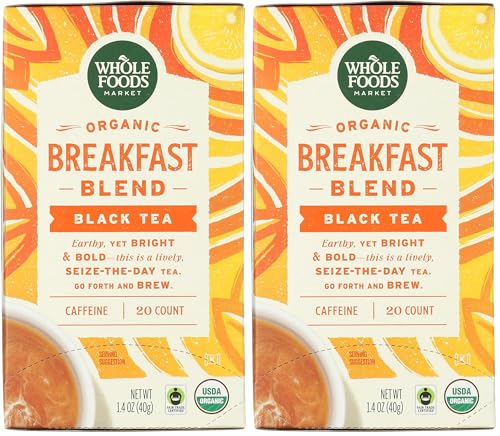 Organic Breakfast Blend Black Tea - 20 Count Pack of 2
