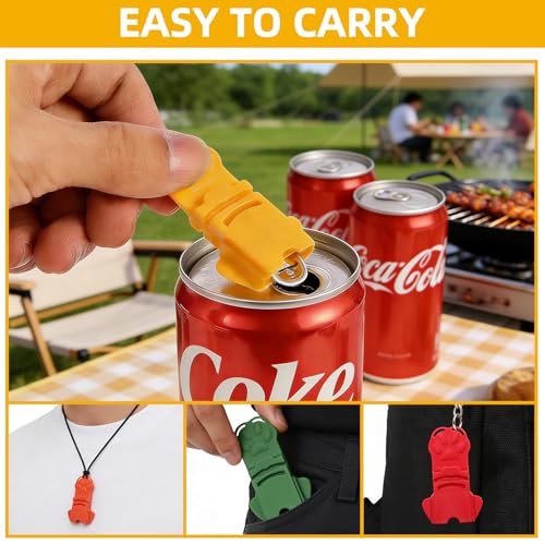 6-Pack One-Handed Soda Can Opener with Dust Covers for Cans