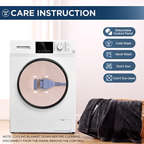 Electric Blanket Queen Size Beige 84x90 with Dual Control & Safety Certifications