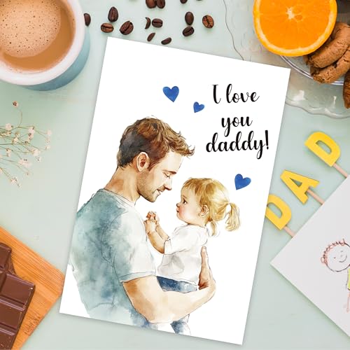 Heartfelt Father's Day Card from Daughter - 8x5.3 Inch