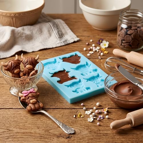 Highland Cow Silicone Fondant Mold for Cake Decorating