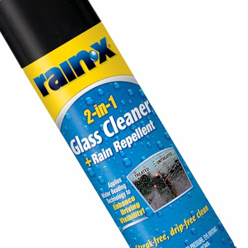Rain-X 2-in-1 Glass Cleaner & Rain Repellent, 18 oz Aerosol (Pack of 2)