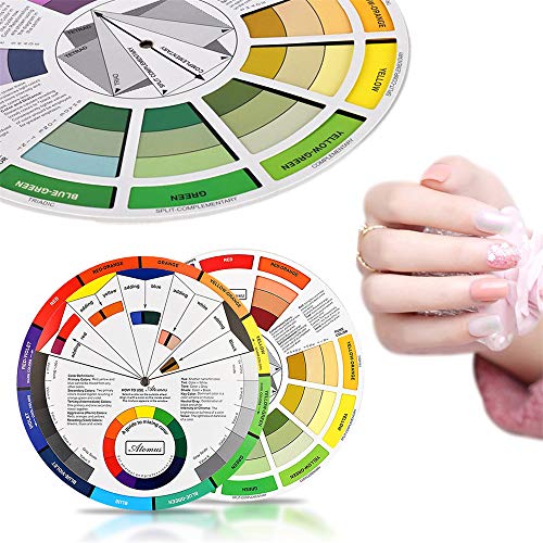 ATOMUS Color Wheel Mix Guide - 9.25 Inch Tattoo Pigment & Paint Chart