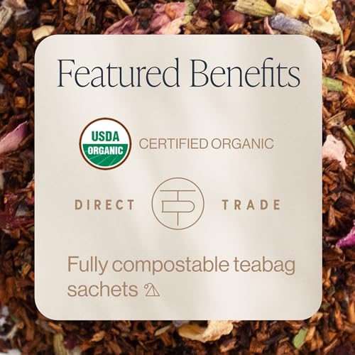 Rishi Tea Pink Lemon Ginger Organic Herbal Tea, 15 Count (Pack of 6)