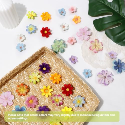 Mini Artificial Flower Heads Bulk 200Pcs for Craft DIY Decorations